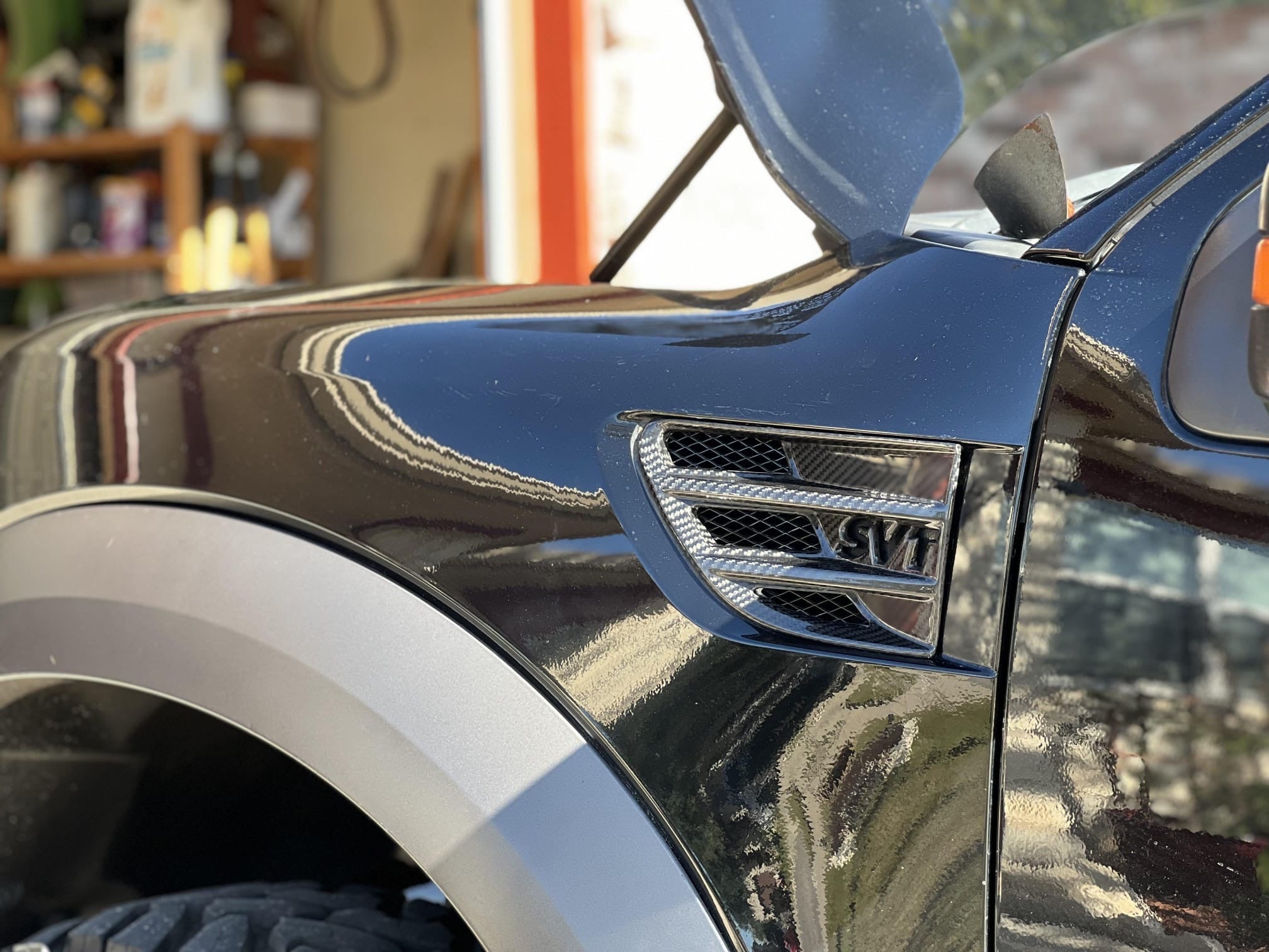 2009-2014 Ford F-150 Raptor SVT | SDP Package Carbon Fiber Side Fender Vent Trim Replacement and Hood Vents Replacement